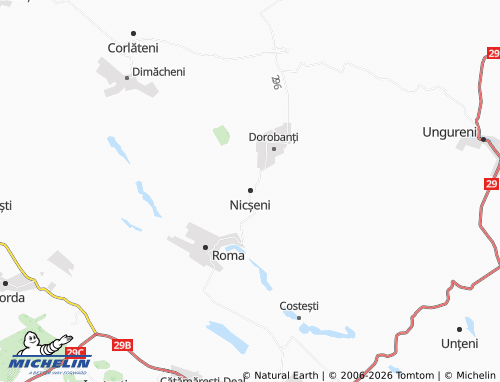 MICHELIN-Landkarte Nicșeni - ViaMichelin