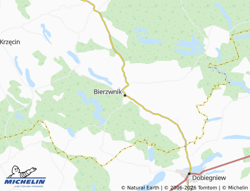 MICHELIN-Landkarte Bierzwnik - ViaMichelin