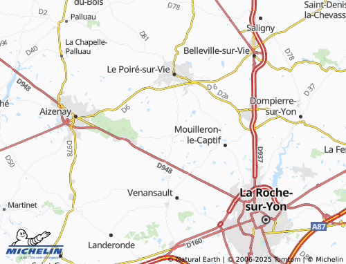 MICHELIN La Génétouze map - ViaMichelin