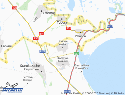 Mapa MICHELIN Udobne - ViaMichelin