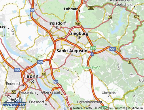 MICHELIN Sankt Augustin map - ViaMichelin