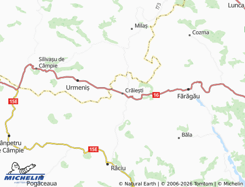 MICHELIN-Landkarte Crăiești - ViaMichelin