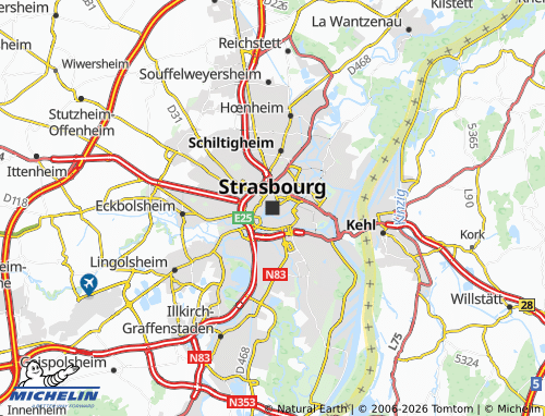 MICHELIN Strasbourg map - ViaMichelin
