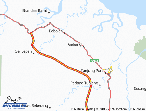 MICHELIN Padang Langkat map - ViaMichelin
