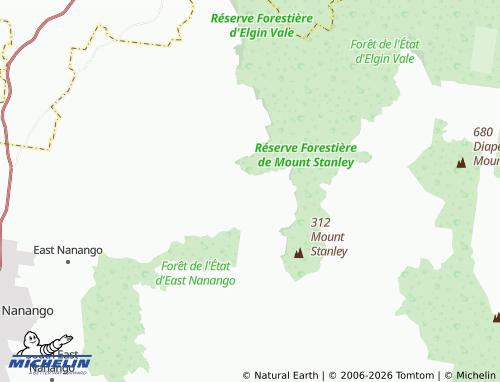 MICHELIN Mount Stanley map - ViaMichelin