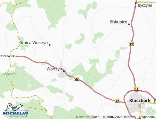 MICHELIN Brzezinki map - ViaMichelin