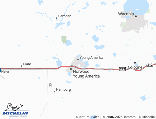 Carte MICHELIN Young America - ViaMichelin