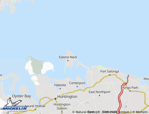 Mappa MICHELIN Asharoken - ViaMichelin