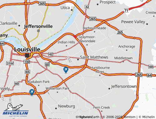 Mappa MICHELIN Saint Matthews - ViaMichelin