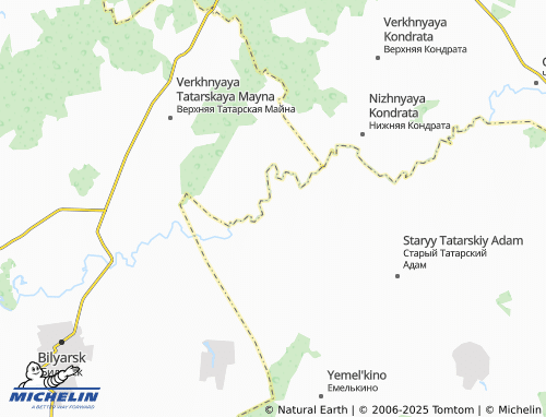 MICHELIN Nizhnyaya Tatarskaya Mayna map - ViaMichelin
