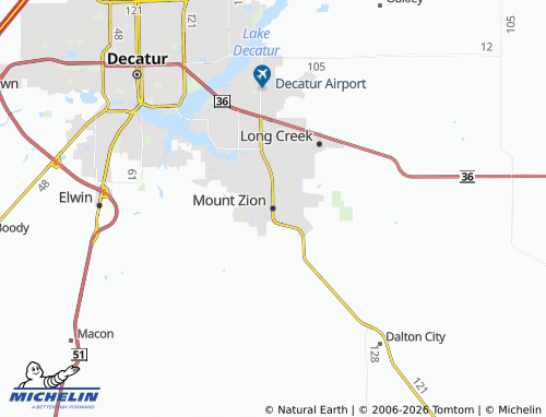 Mappa MICHELIN Mount Zion - ViaMichelin