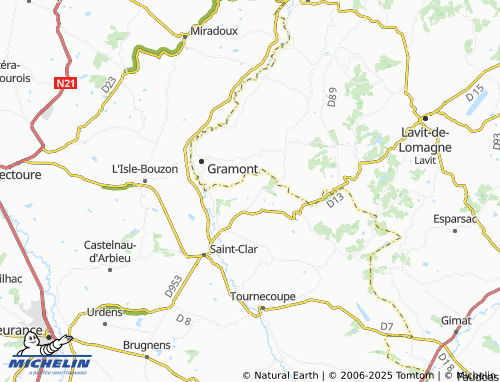 MICHELIN Saint-Créac map - ViaMichelin
