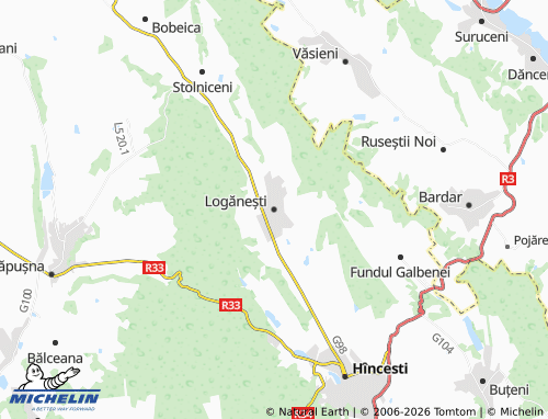 Mappa MICHELIN Logănești - ViaMichelin