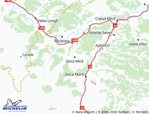 Mappa MICHELIN Șeica Mică - ViaMichelin