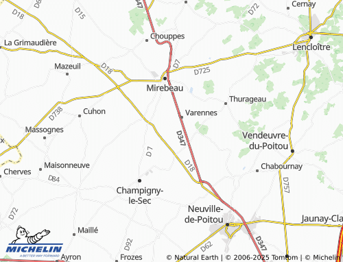 MICHELIN Pitachon map - ViaMichelin