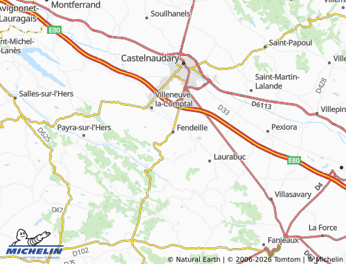 Mapa MICHELIN Fendeille - ViaMichelin