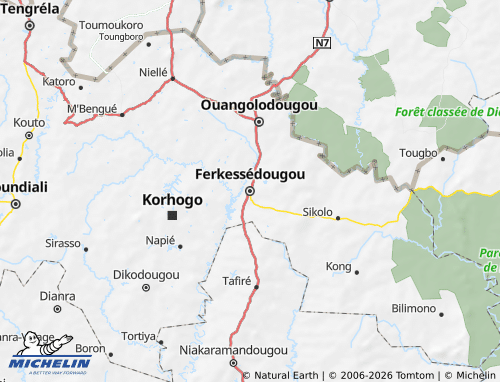 MICHELIN-Landkarte Ferkessédougou - ViaMichelin