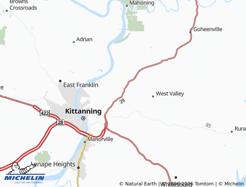 Kaart MICHELIN Spaces Corners - ViaMichelin