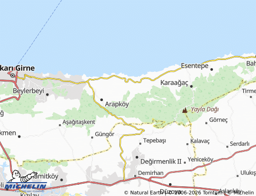 MICHELIN Beşparmak map - ViaMichelin