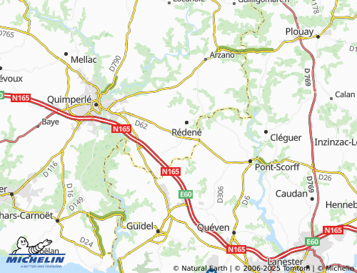 MICHELIN Croëziou map - ViaMichelin