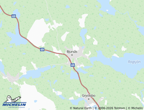 MICHELIN-Landkarte Bjursås - ViaMichelin