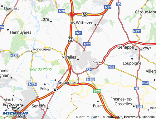 Mappa MICHELIN Nivelles - ViaMichelin