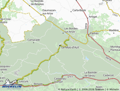 MICHELIN Le Mas-d'Azil map - ViaMichelin