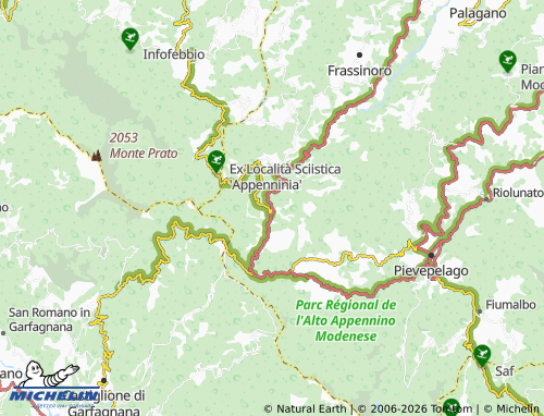 MICHELIN Piandelagotti map - ViaMichelin