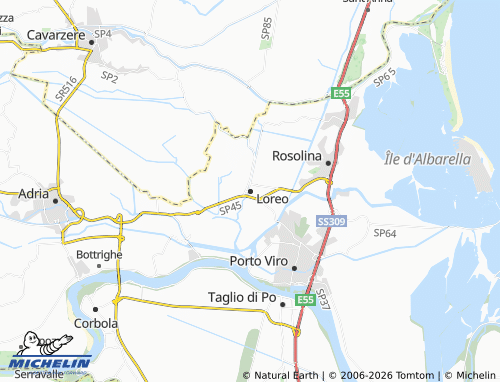 MICHELIN Loreo map - ViaMichelin