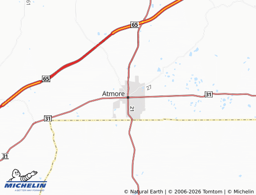 Mapa MICHELIN Atmore - ViaMichelin