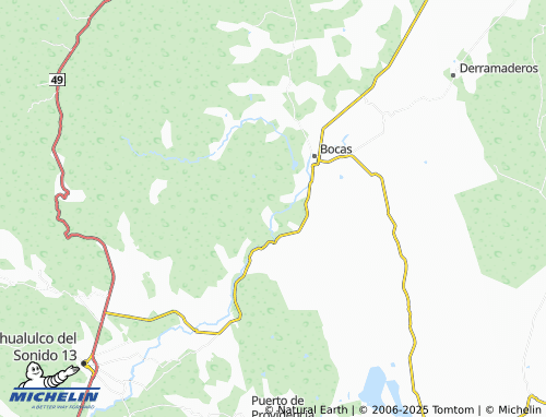 MICHELIN Angostura de Bocas map - ViaMichelin
