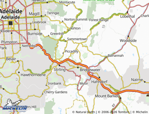 MICHELIN-Landkarte Mount George - ViaMichelin