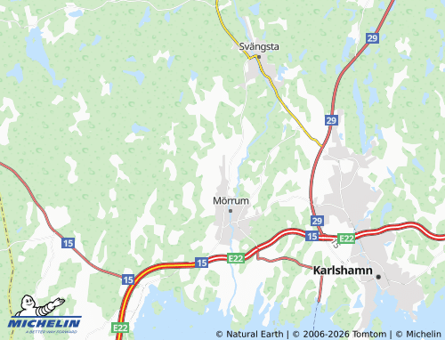 Carte MICHELIN Mörrums Ryd - ViaMichelin