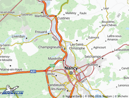 MICHELIN Champigneulles map - ViaMichelin