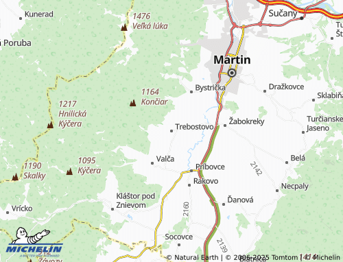 MICHELIN Trebostovo map - ViaMichelin