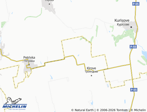 Mapa MICHELIN Onyskove - ViaMichelin