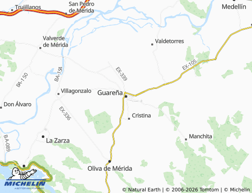 Kaart MICHELIN Guareña - ViaMichelin
