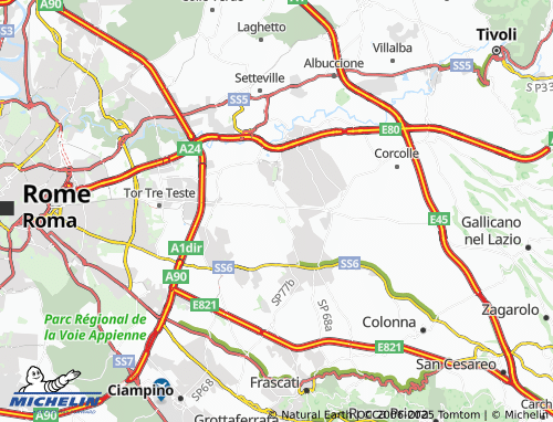 MICHELIN Ponte di Nona map - ViaMichelin