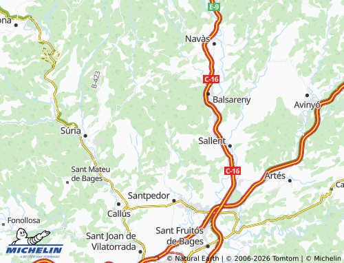Carte MICHELIN Castellnou de Bages - ViaMichelin