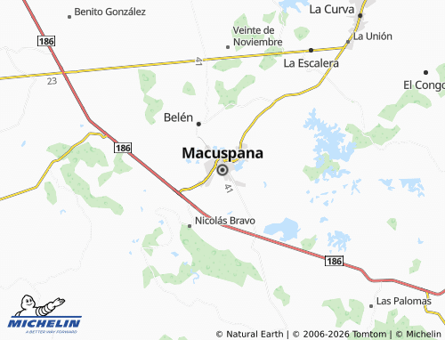 Kaart MICHELIN Macuspana - ViaMichelin