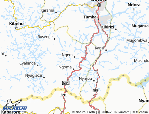 MICHELIN-Landkarte Ngera - ViaMichelin