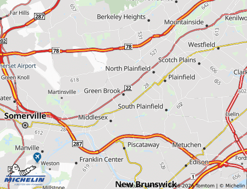 Mappa MICHELIN Green Brook - ViaMichelin