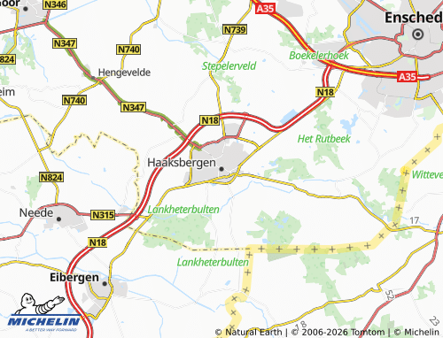 Kaart MICHELIN Haaksbergen - ViaMichelin