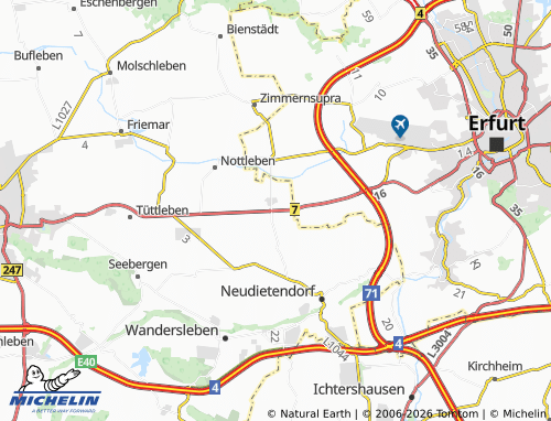 MICHELIN Gamstädt map - ViaMichelin