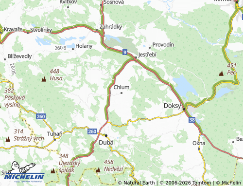 MICHELIN Chlum map - ViaMichelin