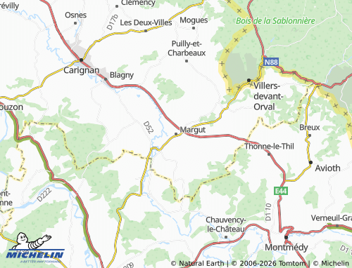 Mappa MICHELIN Margut - ViaMichelin