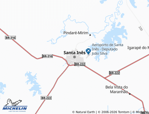 MICHELIN Santa Inês map - ViaMichelin