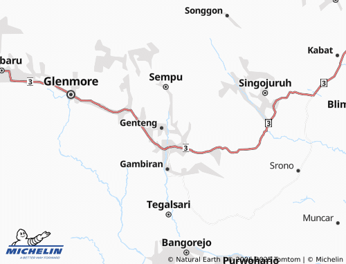 MICHELIN Genteng Kulon map - ViaMichelin