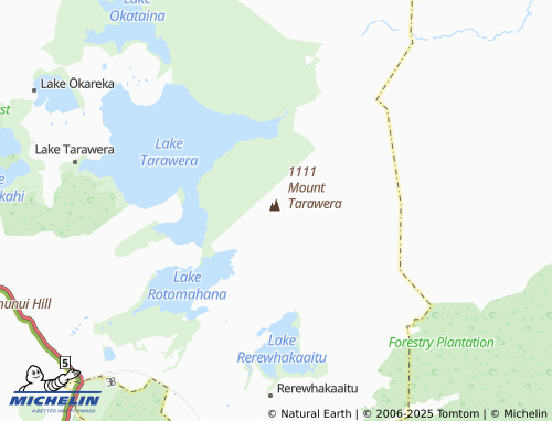 MICHELIN Mount Tarawera map - ViaMichelin
