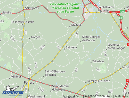 MICHELIN Sainteny map - ViaMichelin
